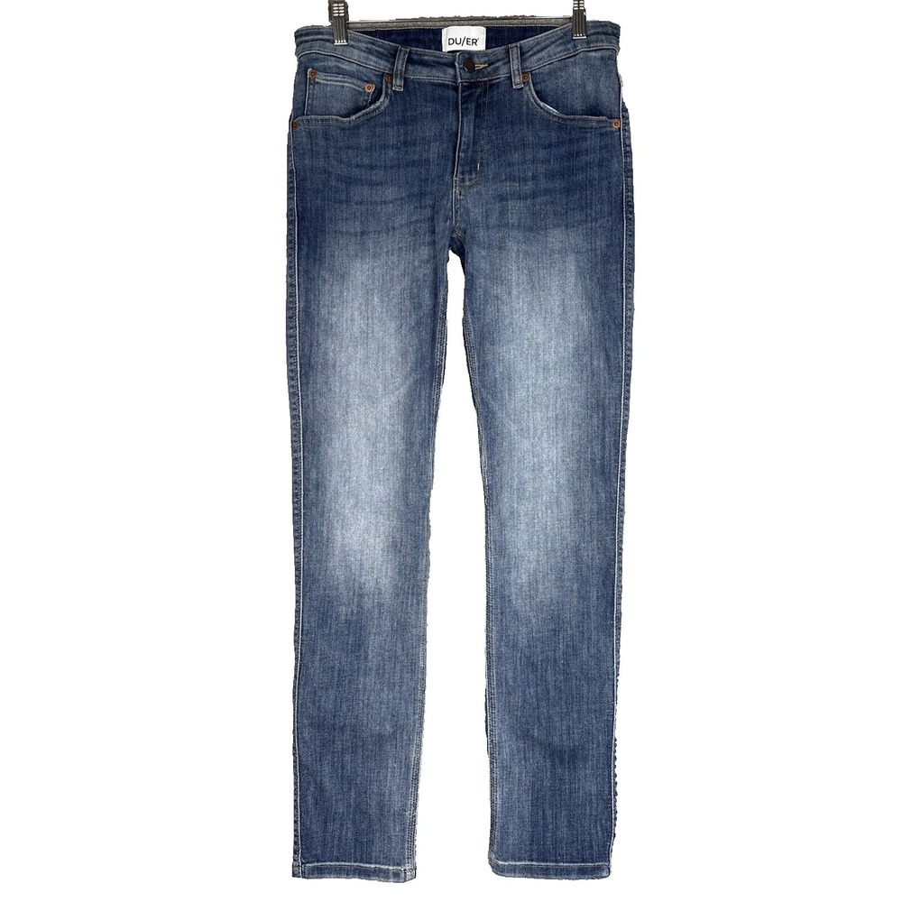 DU/ER Performance Denim Jeans Mens 28x32 Slim Straight Blue Stretch Everyday